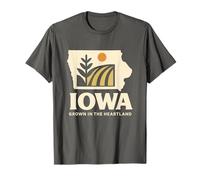 Camicia Iowa Grown in The Heartland Retro Farmland Scene Maglietta