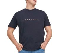 JACK & JONES PLUS JJESTAR JJ Tee SS Noos Pls, Maglietta da Uomo, Blu Scuro, 6XL, Navy Scuro, 6XL