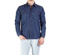 CAMICIA JEANS CARRERA MANICA LUNGA COL. SCURO E CHIARO