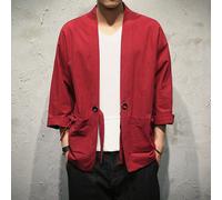 Camicia Kimono Giapponese Da Uomo Top In Pizzo Retro Kung Fu Blusa Casual Chic