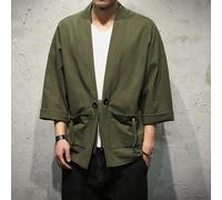 Camicia Kimono Giapponese Da Uomo Top In Pizzo Retro Kung Fu Blusa Casual Chic