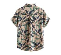 Camicia Lino Camicia Di Lino Uomo Maglia Rosa Uomo Fiori Bianca Elegante Camice Estive Manica Lunga Verde Sportiva Coreana Camicie Casual Azzurra Estivo Maglie Nera Slim Fit 2Xl Maniche Corte Blu