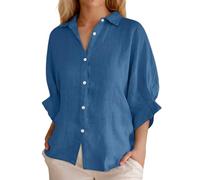 Camicia Lino Donna Camicia Lunga Lino Donna Estiva Elegante Cotone Camicette Estive Eleganti Blusa Di Bianca T Shirt Rossa Top Giallo Maglietta Scollo A V Casacca Curvy Maglie Fiori Manica Corta Xl