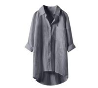 Camicia Lino Donna Manica Lunga Camicia Donna Blusa Elegante Cerimonia Estiva Camicette Estive Eleganti Abbigliamento Camicetta Camicie Camicione Estivo A Righe Magliette Nere Cotone Bianca Tre