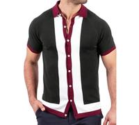 Camicia Lino Manica Corta Maglieria Uomo Cool Tshirts Uomo Camicia Manica Corta Uomo Manica Corta Uomo Camicia Estate Uomo C-Black L