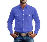 Camicia Lino Uomo Estiva Camice da Lavoro con Tasche Cotone Comode Leggero Camicia di Grandi Dimensioni Shirt con Bottoni Traspirante Abbigliamento Primavera Uomo Magliette Hawaii Vacanze Beach