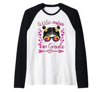 Camicia Little Miss First Grade Girl Back To School di 1a elementare Maglia con Maniche Raglan