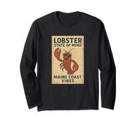 Camicia Lobster Mind State - Divertenti Vibrazioni estive della Maine Coast Maglia a Manica