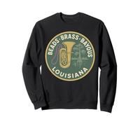 Camicia Louisiana Jazz in Ottone con Perline Bayous Mardi Gras Band Felpa