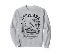 Camicia Louisiana Pelican State Swamp And Wildlife Vintage Felpa