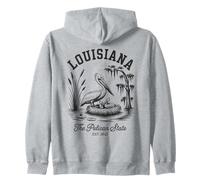 Camicia Louisiana Pelican State Swamp And Wildlife Vintage Felpa con Cappuccio
