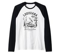 Camicia Louisiana Pelican State Swamp And Wildlife Vintage Maglia con Maniche Raglan