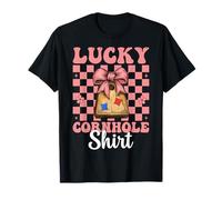 Camicia Lucky Cornhole Player Player Bag Girl Mom Maglietta