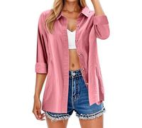 Camicia Lunga Donna Camicia Lino Donna Magliette Nere Bianca Manica Corta Camice Eleganti Camicette Estive Body Maglia Con Bottoni Casacca Elegante Camicione Estivo Maglietta Cotone Estiva Mezza