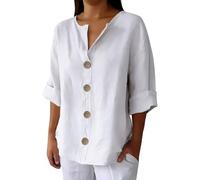 Camicia Lunga Lino Donna Camicia In Lino Donna Bianca Camicie Maniche Corte A Righe Magliette Nere Camice Eleganti Casacca Curvy Estiva Maglie Viscosa Maglietta Nera Blusa Manica Corta Elegante Tre