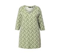 Camicia lunga Ulla Popken da donna taglie forti linea A fasce decorative...