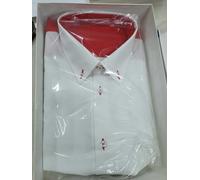 CAMICIA MANICA CORTA BIANCA/ROSSA TG XL SABELT
