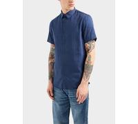 Camicia manica corta regular ARMANI EXCHANGE uomo 3DZC44 ZN4PZ 15DJ blu
