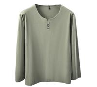 Camicia manica lunga scollo a V per top per strato base per stile manica lunga