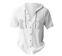 Camicia Maniche Corte Uomo Leggero Camicie No Stiro Invernale Manica Corta Cotone Scollo a V Maglie da Calcio Personalizzabili Portiere in Stile Bohemien Hippy T-Shirt Anime Kawaii