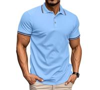 Camicia Maniche Corte Uomo Moda Elasticizzata Maglietta Polo Maniche Corte Rossa Schnäppchen Personalizzata Estive T Shirt Bottoni al Colletto Polo Maglietta da Uomo M
