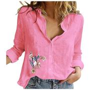 Camicia Maniche Lunghe Donna Camicia Donna Manica Lunga Estiva Curvy Oversize Maglie Corte T Shirt Lino Camice Magliette Cotone Corta Bianca Nere Spiaggia Maglia Fiori Camicette Eleganti Top 3Xl