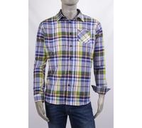 CAMICIA MARKUP COTONE FANTASIA MADRAS MULTICOLOR CON TASCHINO SLIM FIT