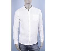 CAMICIA MARKUP IN LINO 100% BIANCA TASCHINO MANICA LUNGA CON DETTAGLI