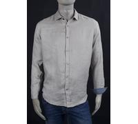 CAMICIA MARKUP IN LINO 100% BIANCA CON COLLETTO E DETTAGLIO SULLA MANICA