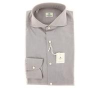 Camicia Marrone Chiaro Luigi Borrelli - Slim - 15.75/40 - (EV06S25460)