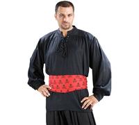 Camicia Medieval Poet's Pirate Cap'n Quincy Cosplay Costume Shirt