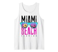 Camicia Miami Beach Florida Sunset Retro Souvenir Surf Miami Canotta