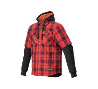 Alpinestars MO.ST.EQ Tartan, giacca in tessuto XXL male Rosso/Nero