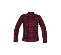 §Camicia Moto Donna RICHA Forest Nero-Borgogna§