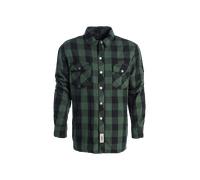 §Camicia in Flanella West Coast Choppers Aramid Riding Verde-Nero§