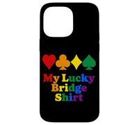 Camicia My Lucky Bridge Rainbow Card Suits Custodia per iPhone 14 Pro Max