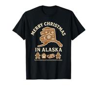 Camicia Natale Alaska Gingerbread 2025 Neve Inverno Carino Maglietta