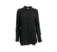 Camicia Nera Button Down Con Collare ECRU Femminile #107 S NUOVA Senza Etichetta