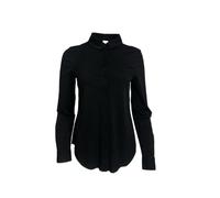 Camicia Nera In Fumo ECRU Da Donna Con Bottoni #3988 S NWT