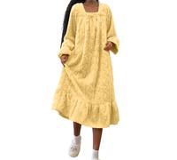 Camicia Notte da Donna Invernale in Flanella Ispessita Caldo Morbido Pigiami Maniche Lunghe in Pile Lungo Leggera Pigiama con Peluche Casual Moda Pigiami Stitch Donna Inverno e Autunno Taglie Forti
