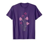 Camicia Nucleo Cottage Viola Fiori Viola Maglietta