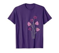 Camicia Nucleo Cottage Viola Fiori Viola Maglietta