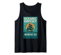 Camicia Oceanic Odyssey Ship Vintage Maritime Mystic CT Voyage Canotta