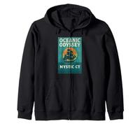 Camicia Oceanic Odyssey Ship Vintage Maritime Mystic CT Voyage Felpa con Cappuccio