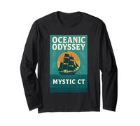 Camicia Oceanic Odyssey Ship Vintage Maritime Mystic CT Voyage Maglia a Manica