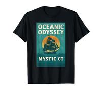Camicia Oceanic Odyssey Ship Vintage Maritime Mystic CT Voyage Maglietta