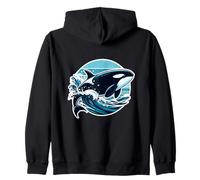 Camicia Orca Ocean Lovers Orca Uomini Ragazzi Ragazze Bambini Orca Felpa con Cappuccio