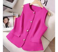 Camicia oversize con design accattivante, versatile per il pendolarismo, con vita snellente, di alta qualità, elegante, con collo tondo, intellettuale 0XL,1XL,2XL,3XL,4XLColore unicoTessuto intrecciat