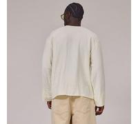 Camicia oversize in lino a maniche lunghe con spalle scese, scollo a V profondo e collo circolare, essenziale per la primavera/estate e le vacanze L,M,S,XL,XXLColore unicoTessuto intrecciato