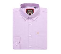 Camicia Oxford a Maniche Lunghe da Uomo, Colletto e Tasca con Bottoni, Weekender da Lavoro Casual in Stile Inglese. The English Oxford di Janeo British Apparel. (Plain Lavender, 2XL)